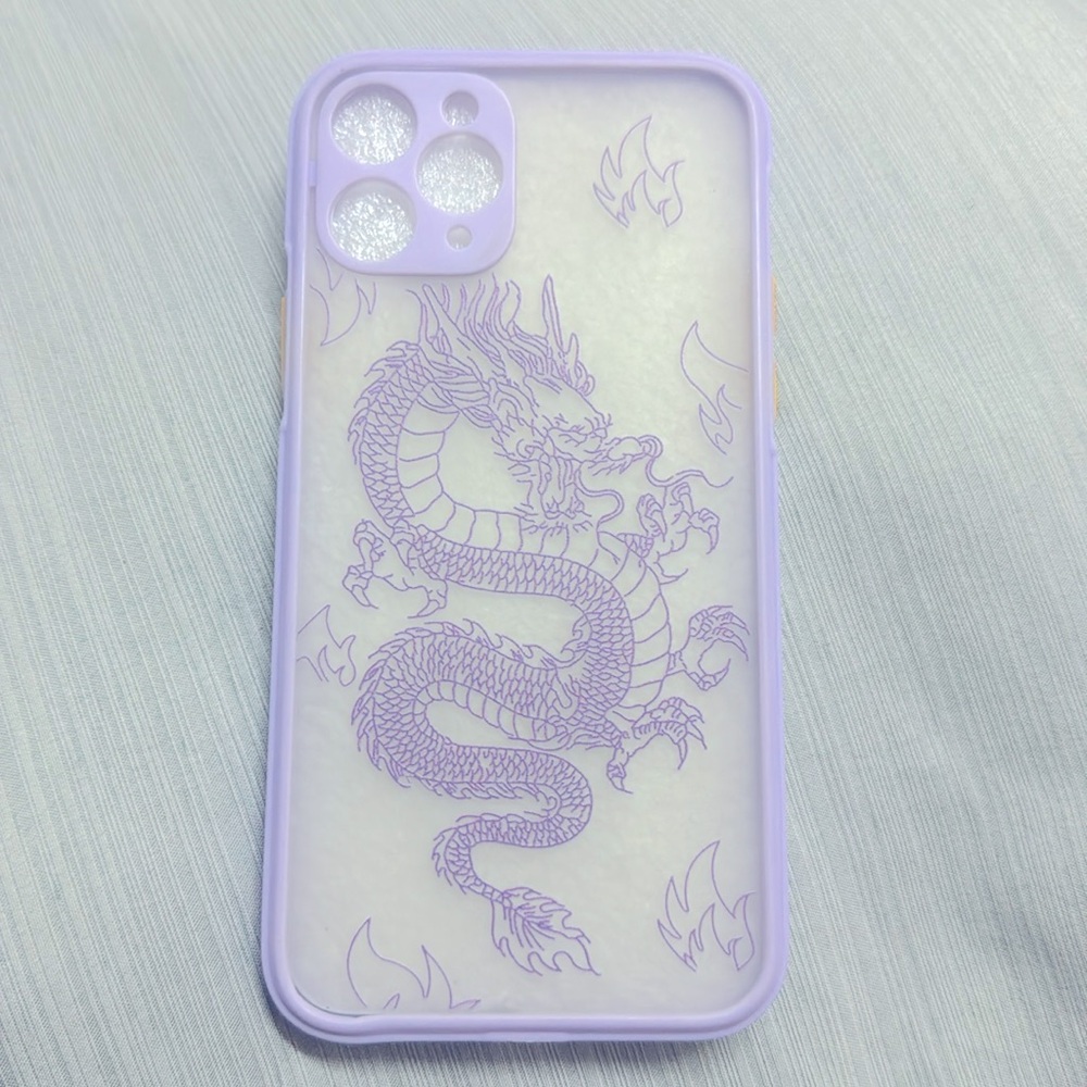 purple dragon-themed phone case for the iPhone 11.